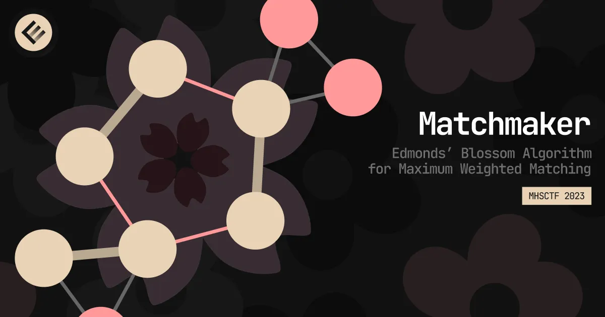 “Matchmaker”: Edmonds’ Algorithm for Maximum Weighted Matching