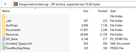 Viewing the renamed .xps file in WinRAR